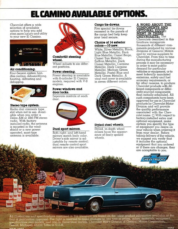 1978 Chevrolet El Camino Brochure Page 1